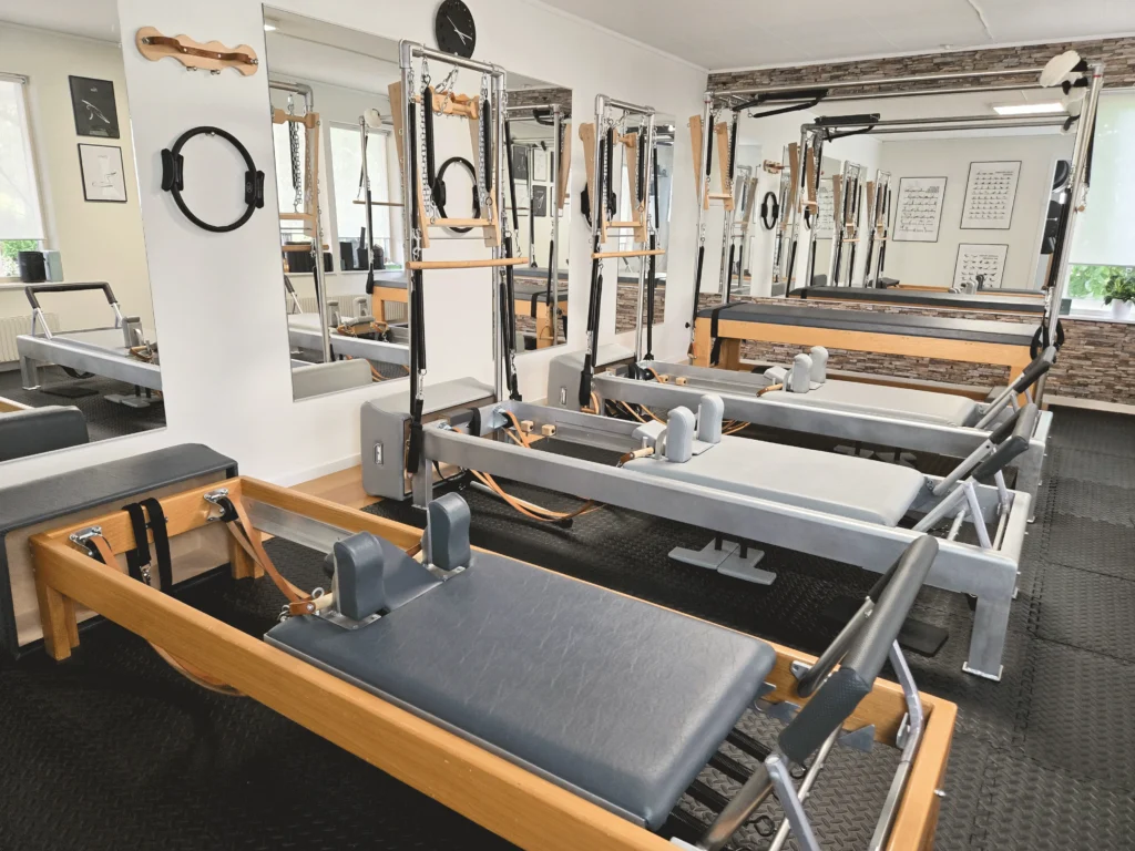 Interior of ART V Pilates studio in Onsala, designed for focused and mindful practice