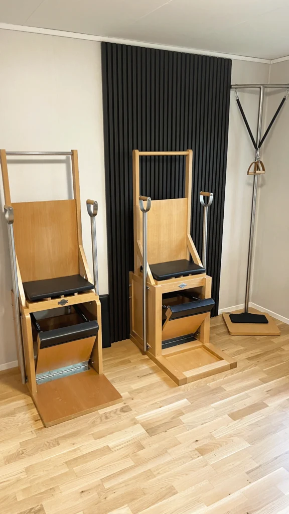 Interior of ART V Pilates studio in Onsala, designed for focused and mindful practice