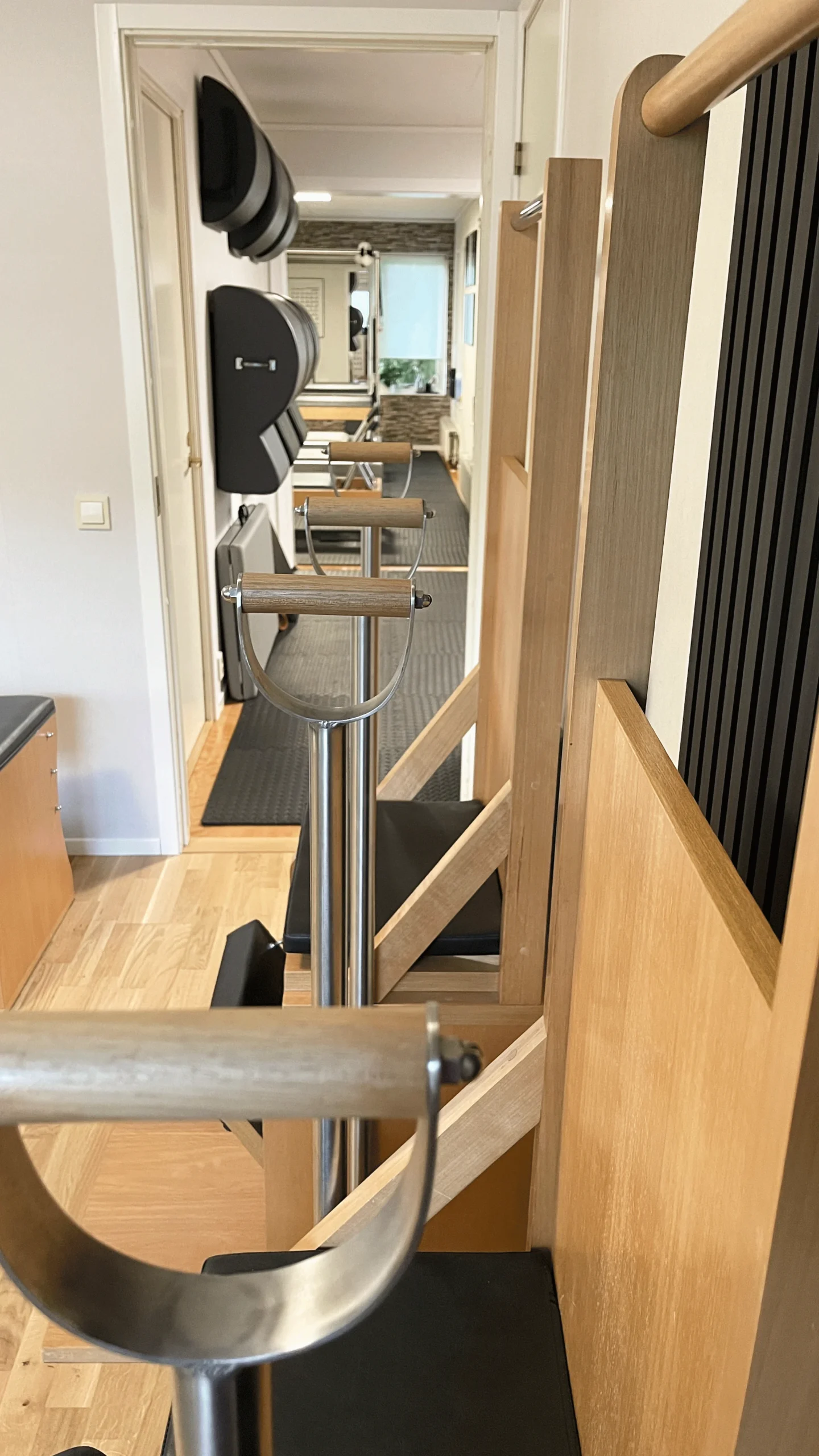 Interior of ART V Pilates studio in Onsala, designed for focused and mindful practice