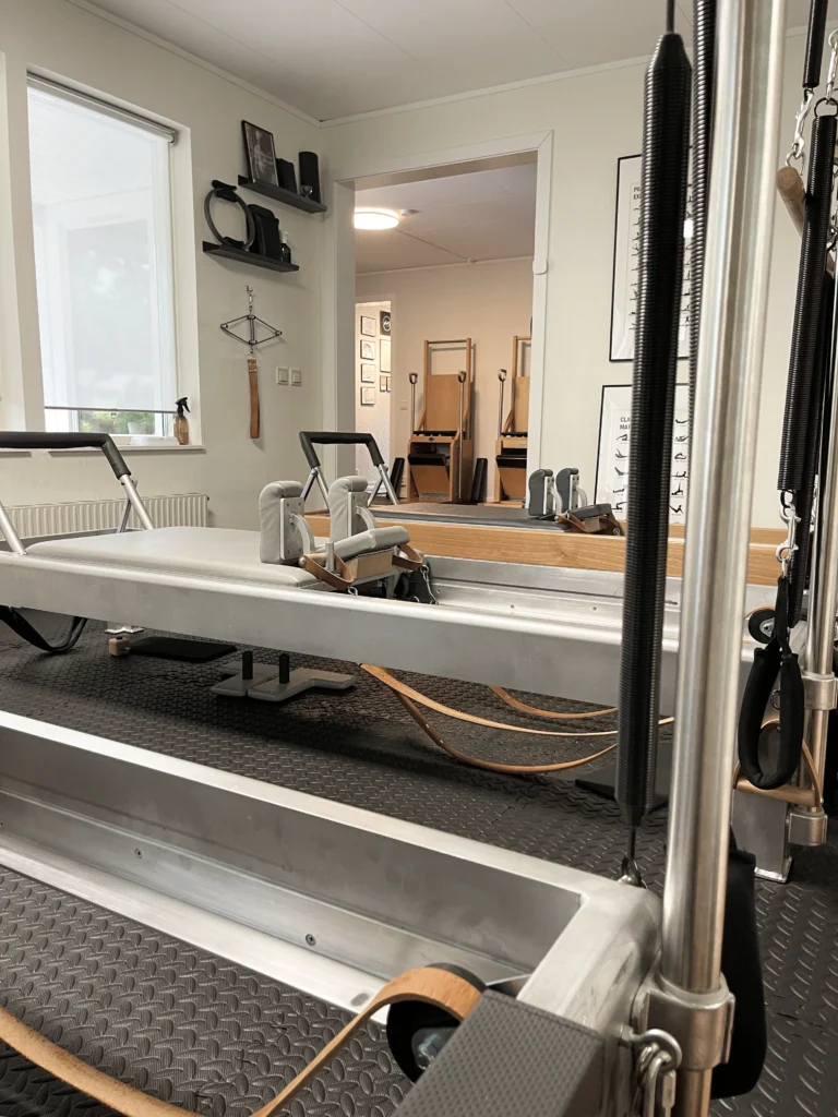 Interior of ART V Pilates studio in Onsala, designed for focused and mindful practice