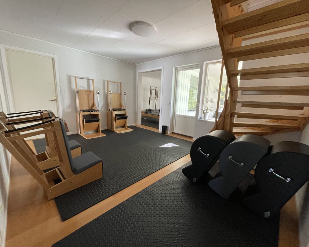 Interior of ART V Pilates studio in Onsala, designed for focused and mindful practice